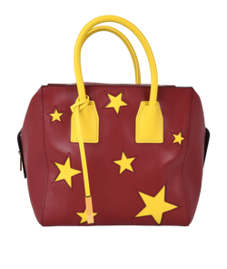 Star Cavendish Boston Bag, Leather, Red/Yellow, MII, 2*